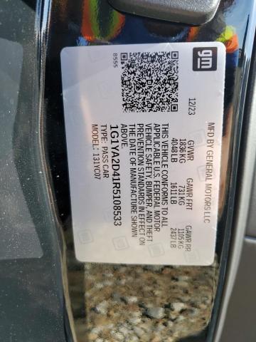 1G1YA2D41R5108533 - 2024 CHEVROLET CORVETTE STINGRAY 1LT BLACK photo 13