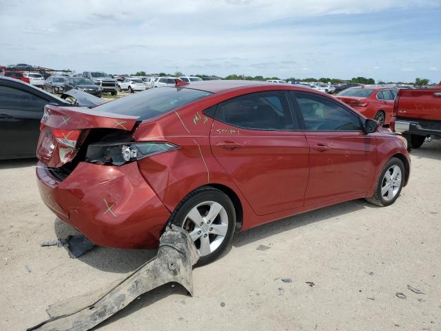 KMHDH4AE2DU803673 - 2013 HYUNDAI ELANTRA GLS RED photo 3