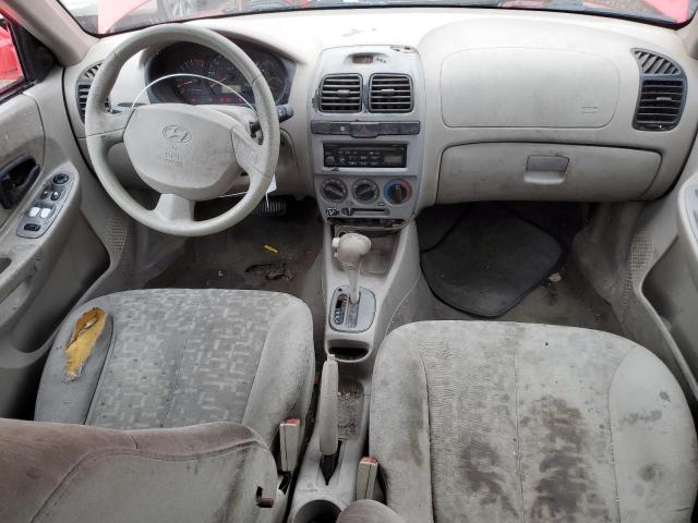 KMHCG45CX5U634723 - 2005 HYUNDAI ACCENT GL RED photo 8