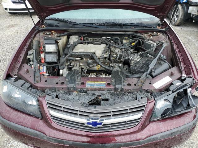 2G1WF52E739360240 - 2003 CHEVROLET IMPALA MAROON photo 11