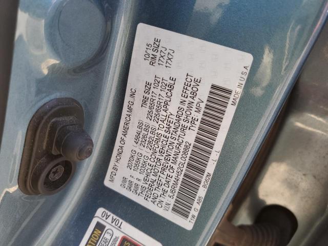 5J6RM4H52GL008882 - 2016 HONDA CR-V EX TEAL photo 13