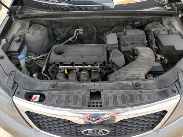 5XYKT4A13DG340483 - 2013 KIA SORENTO LX GRAY photo 11