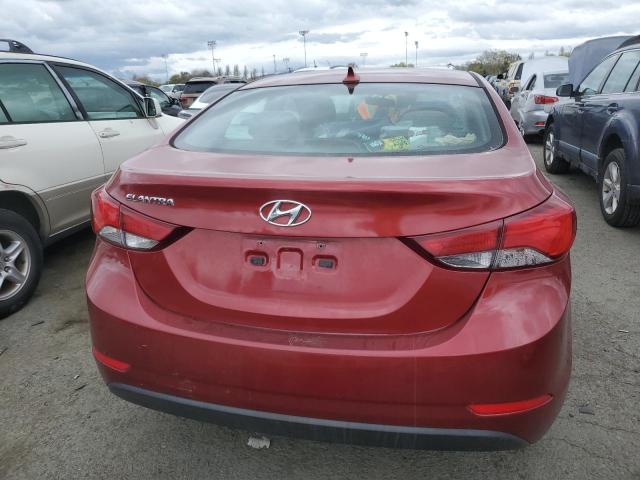 5NPDH4AE3EH544093 - 2014 HYUNDAI ELANTRA SE RED photo 6