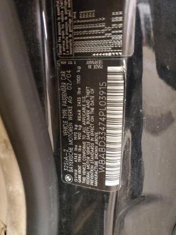 WBABD33474PL03915 - 2004 BMW 325CI CI BLACK photo 12