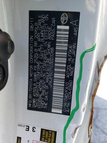 JTKJF5C71C3023288 - 2012 TOYOTA SCION TC 白色 照片 12