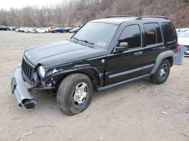 1J4GL48K26W144474 - 2006 JEEP LIBERTY SPORT BLACK photo 1