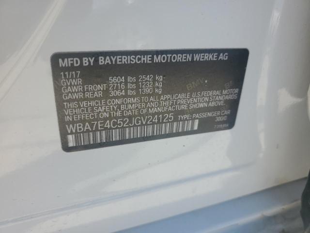 WBA7E4C52JGV24125 - 2018 BMW 740 XI Белый фото 13