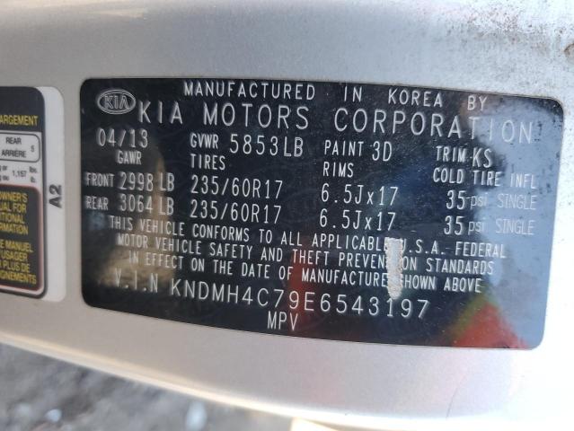 KNDMH4C79E6543197 - 2014 KIA SEDONA EX SILVER photo 13