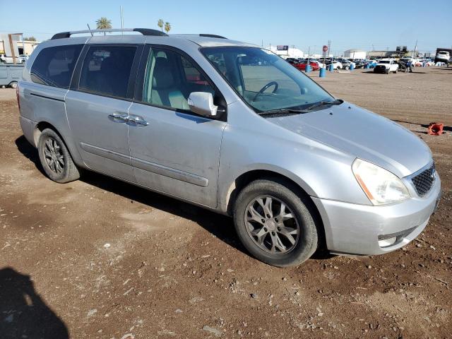 KNDMH4C79E6543197 - 2014 KIA SEDONA EX SILVER photo 4