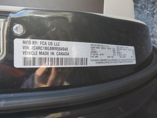 2C4RC1BG8MR584948 - 2021 CHRYSLER PACIFICA TOURING L BLACK photo 12