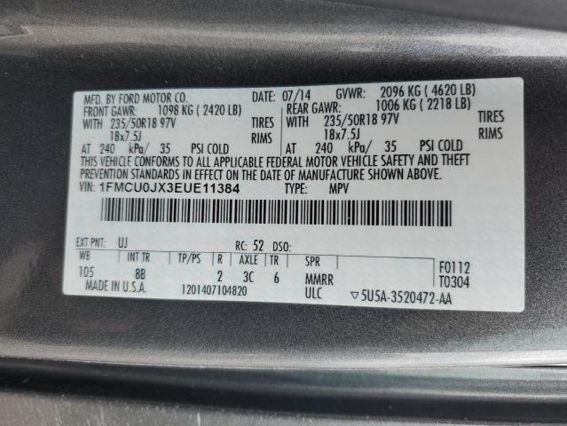 1FMCU0JX3EUE11384 - 2014 FORD ESCAPE TITANIUM BLACK photo 14