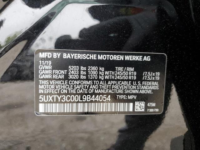 5UXTY3C00L9B44054 - 2020 BMW X3 SDRIVE30I BLACK photo 13