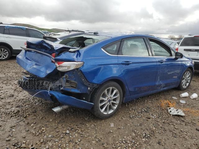 3FA6P0LU6HR355325 - 2017 FORD FUSION SE HYBRID BLUE photo 3