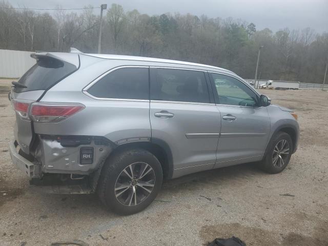 5TDKKRFH6GS501678 - 2016 TOYOTA HIGHLANDER XLE SILVER photo 3