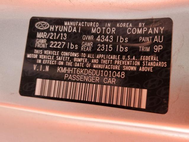 KMHHT6KD6DU101048 - 2013 HYUNDAI GENESIS CO 2.0T SILVER photo 12