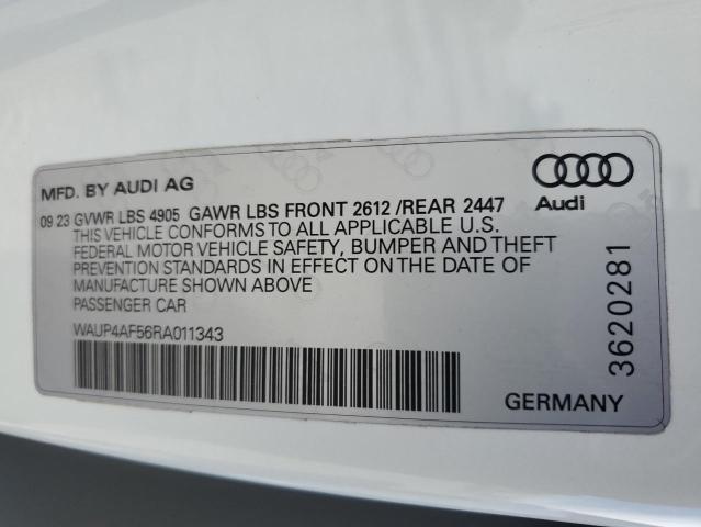 WAUP4AF56RA011343 - 2024 AUDI S5 PREMIUM PLUS WHITE photo 12