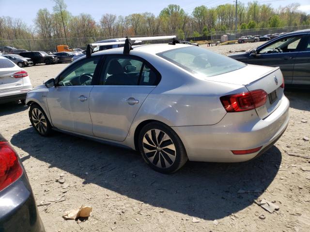 3VW637AJ4DM223613 - 2013 VOLKSWAGEN JETTA HYBRID SILVER photo 2