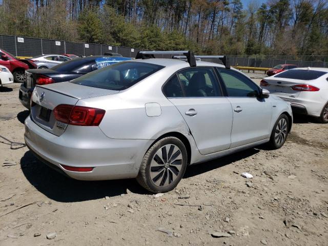 3VW637AJ4DM223613 - 2013 VOLKSWAGEN JETTA HYBRID SILVER photo 3