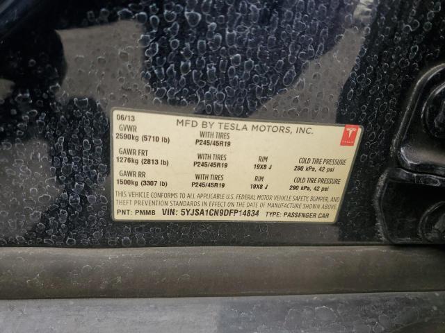 5YJSA1CN9DFP14834 - 2013 TESLA MODEL S Grafit foto 13
