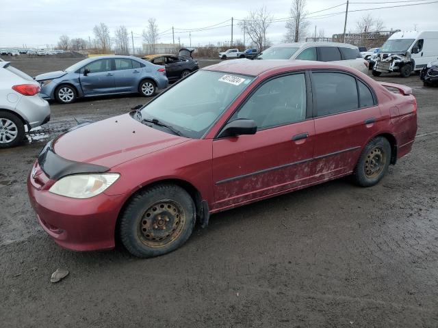 2HGES16355H002449 - 2005 HONDA CIVIC DX VP Bordo foto 1