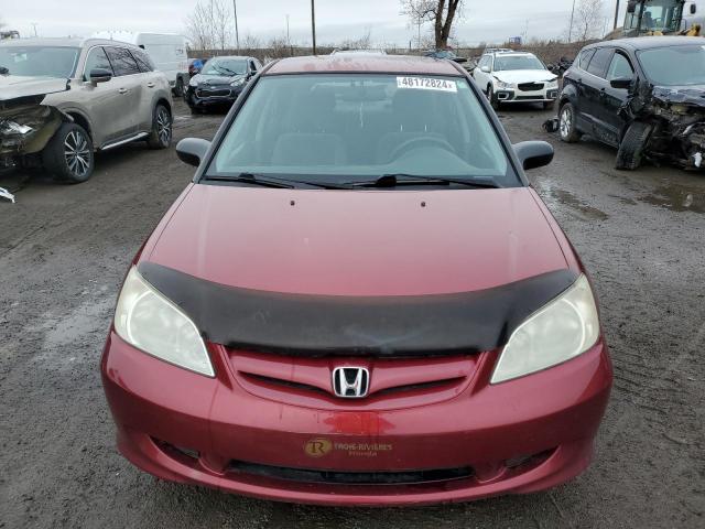 2HGES16355H002449 - 2005 HONDA CIVIC DX VP Bordo foto 5