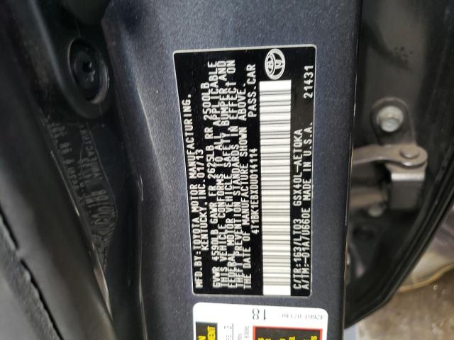 4T1BK1EBXDU014114 - 2013 TOYOTA AVALON BASE 灰色 照片 12