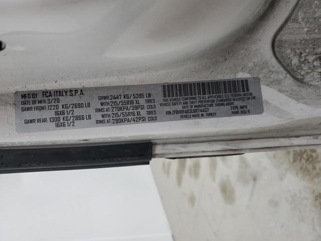 ZFBHRFAB3L6R74457 - 2020 RAM PROMASTER WHITE photo 13