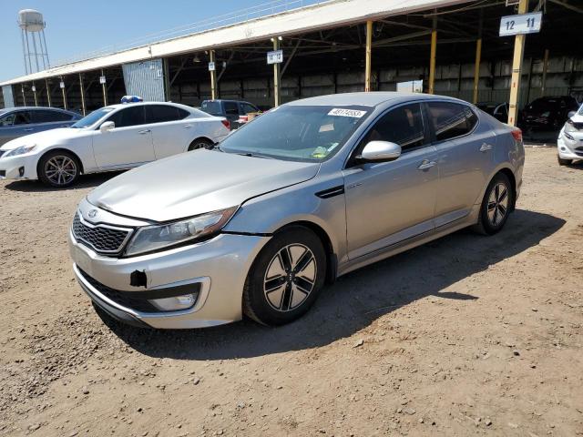 KNAGM4AD6D5039239 - 2013 KIA OPTIMA HYBRID GRAY photo 1