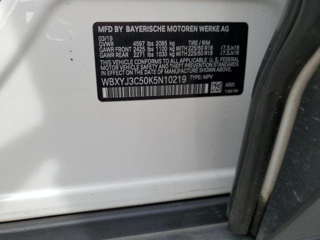 WBXYJ3C50K5N10219 - 2019 BMW X2 SDRIVE28I WHITE photo 14