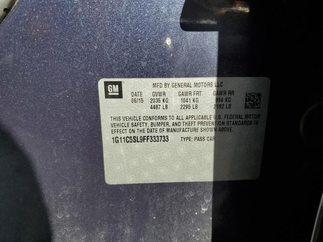 1G11C5SL9FF333733 - 2015 CHEVROLET MALIBU 1LT BLUE photo 12