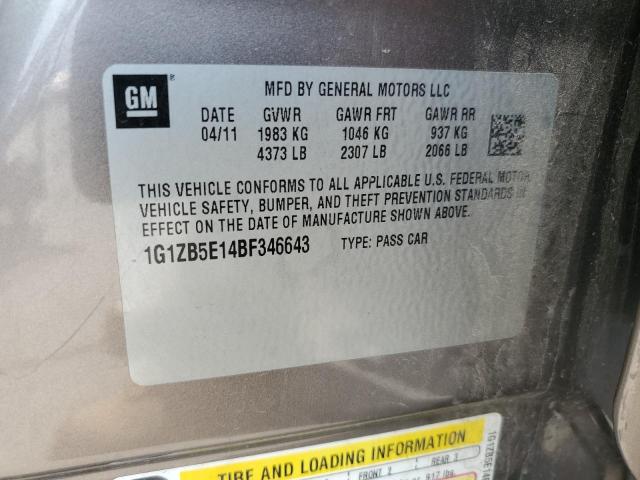 1G1ZB5E14BF346643 - 2011 CHEVROLET MALIBU LS BROWN photo 13