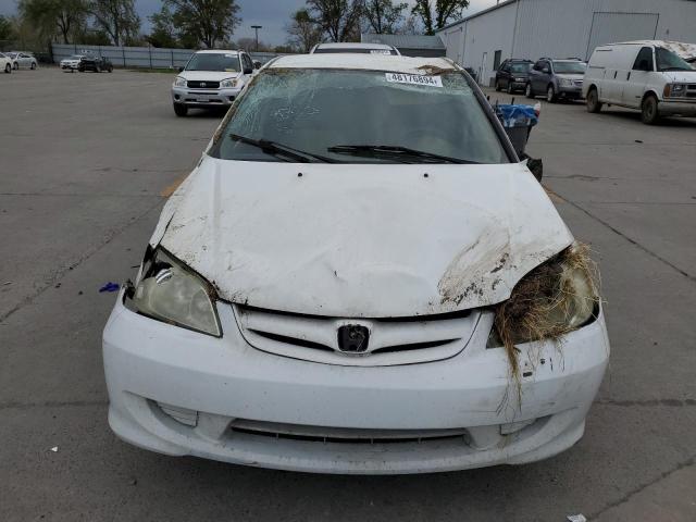 2HGES16545H523342 - 2005 HONDA CIVIC LX WHITE photo 5