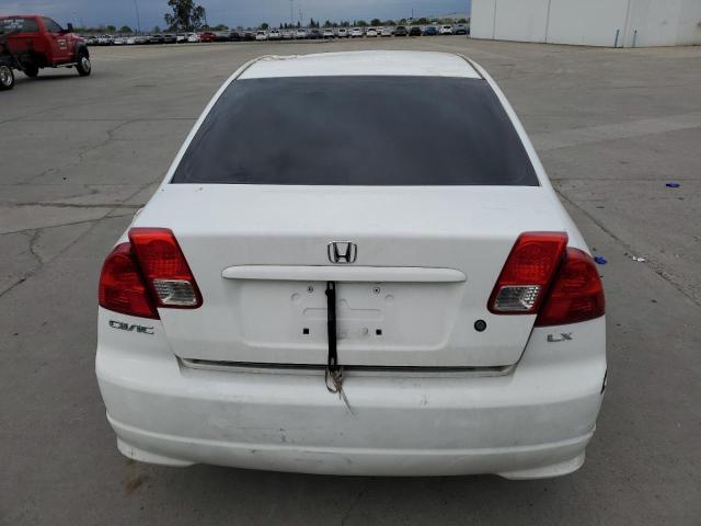 2HGES16545H523342 - 2005 HONDA CIVIC LX WHITE photo 6