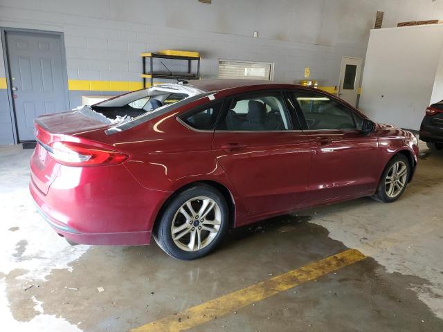 3FA6P0LU1JR172873 - 2018 FORD FUSION SE HYBRID RED photo 3