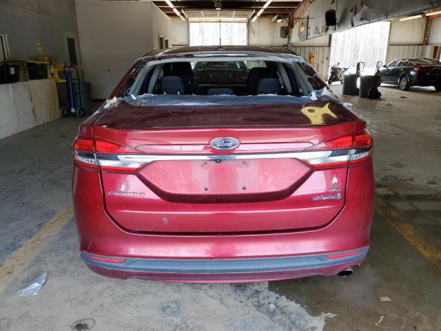 3FA6P0LU1JR172873 - 2018 FORD FUSION SE HYBRID RED photo 6