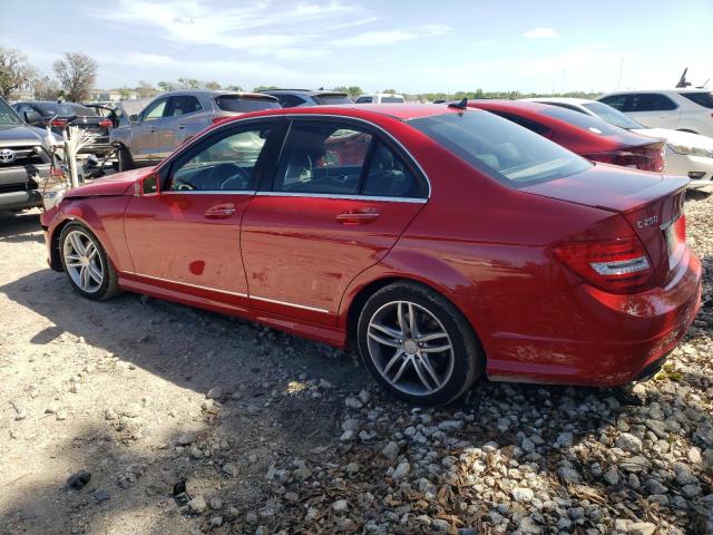 WDDGF4HB0DR277975 - 2013 MERCEDES-BENZ C 250 RED photo 2