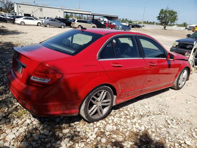 WDDGF4HB0DR277975 - 2013 MERCEDES-BENZ C 250 RED photo 3