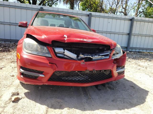 WDDGF4HB0DR277975 - 2013 MERCEDES-BENZ C 250 RED photo 5