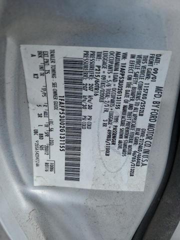 1FAFP53U02G131155 - 2002 FORD TAURUS SE SILVER photo 12