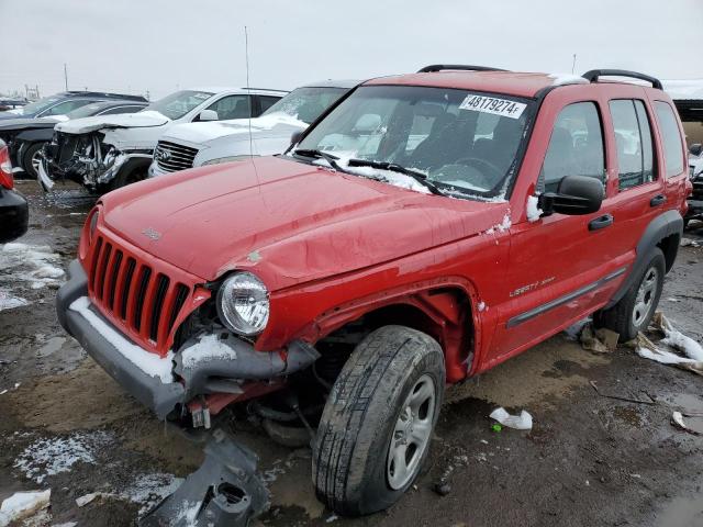 1J4GL48K03W696003 - 2003 JEEP LIBERTY SPORT RED photo 1