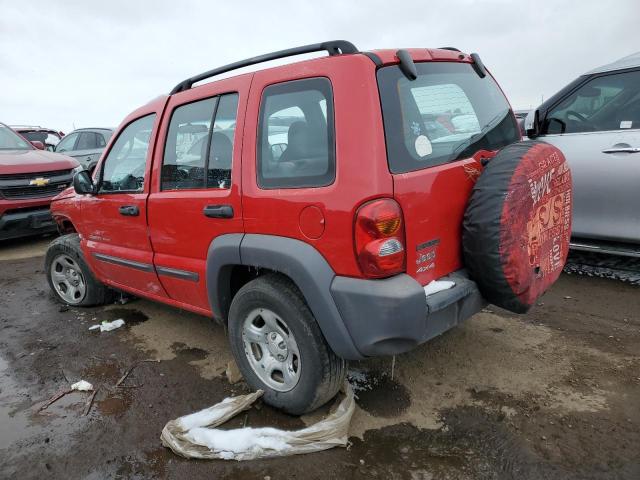 1J4GL48K03W696003 - 2003 JEEP LIBERTY SPORT RED photo 2