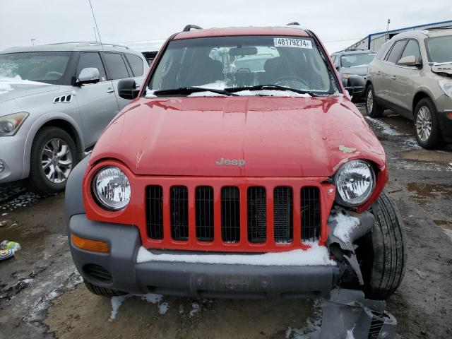 1J4GL48K03W696003 - 2003 JEEP LIBERTY SPORT RED photo 5