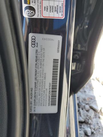 WAUHGAFC2GN181537 - 2016 AUDI A6 PRESTIGE Mavi foto 12