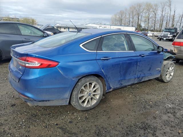 3FA6P0PU1HR295013 - 2017 FORD FUSION SE PHEV BLUE photo 3