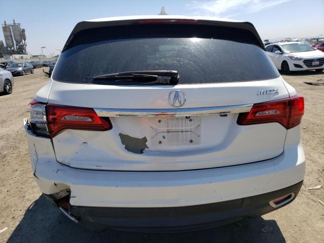 5FRYD3H41EB019048 - 2014 ACURA MDX TECHNOLOGY WHITE photo 6