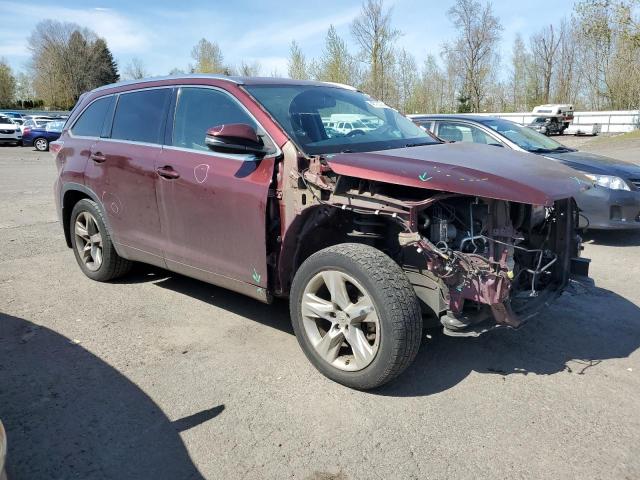 5TDDKRFH1FS103995 - 2015 TOYOTA HIGHLANDER LIMITED MAROON photo 4