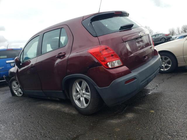 3GNCJNSB2GL266968 - 2016 CHEVROLET TRAX LS BURGUNDY photo 2