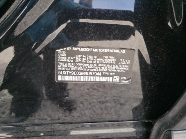 5UXTY9C03M9D87944 - 2021 BMW X3 XDRIVEM40I BLACK photo 13