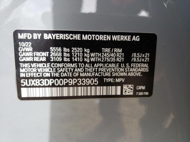 5UX83DP00P9P33905 - 2023 BMW X3 XDRIVEM40I ლურჯი ფოტო 13