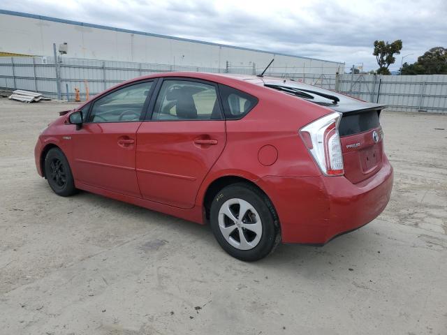 JTDKN3DUXD1619164 - 2013 TOYOTA PRIUS RED photo 2